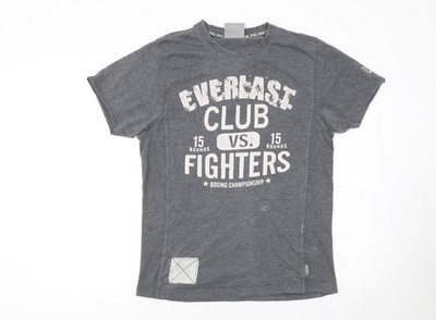 Everlast Herren T-Shirt Grau Boxing Club Grafik Kurzarm Größe S