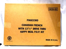 MCDONALDS 2002 PINOCCHIO HAPPY MEAL DISPLAY  - NEW IN BOX  - CANADIAN FRENCH