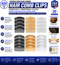 24 Pcs Women Hair Comb Accessories French Hair Side Combs Plastic Twist Decorati