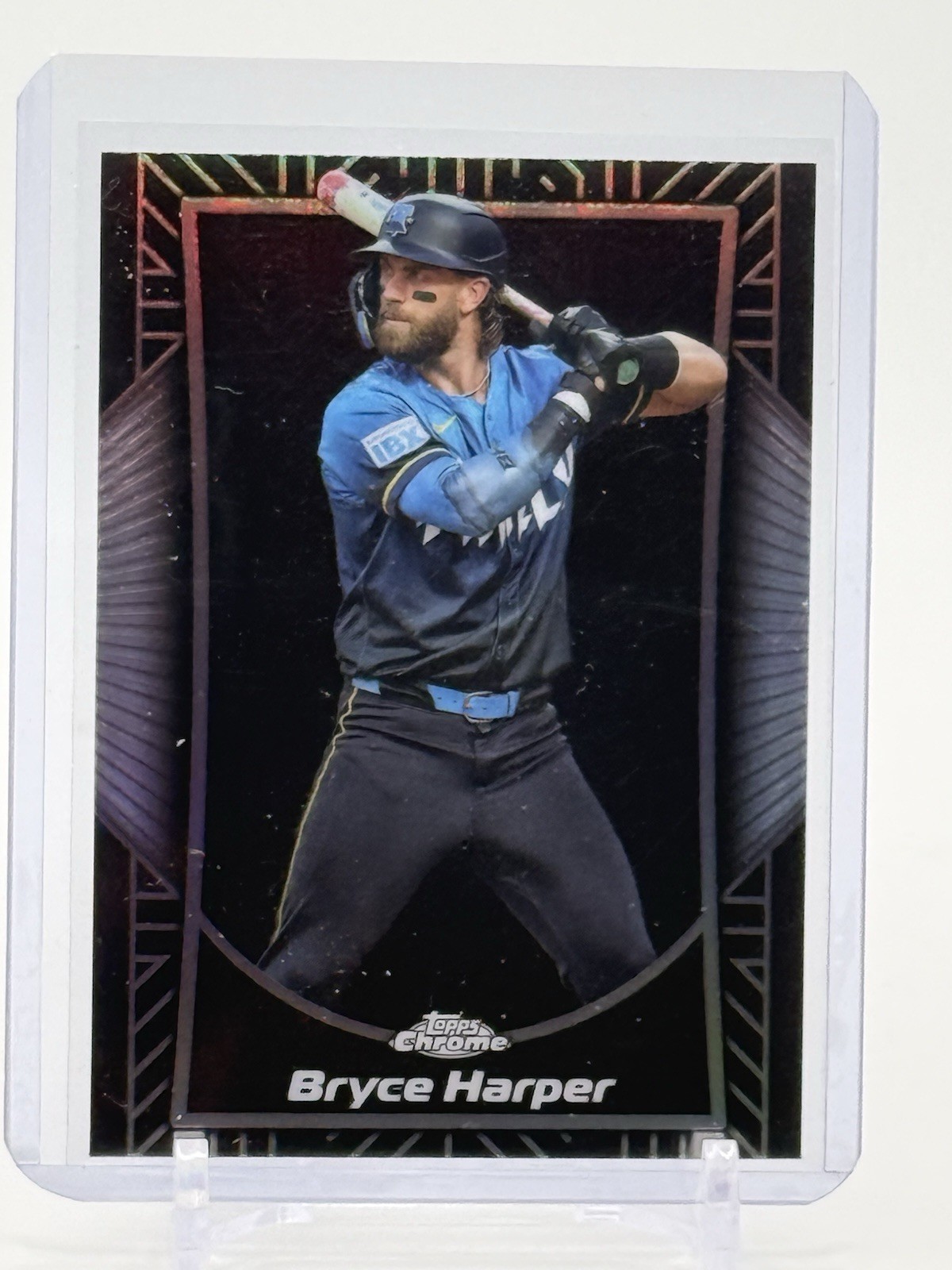 2025 Topps Chrome Bryce Harper #SE-4 Shadow Etch SSP Philadelphia Phillies