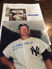 WHITEY FORD AUTOGRAPHED 8x10 with ebay sheet