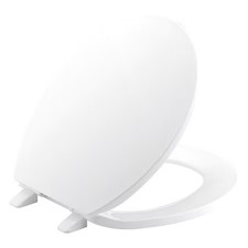 Kohler K-4775-0 Toilet Seat With Cover, Quick Release Hinge, Round, White