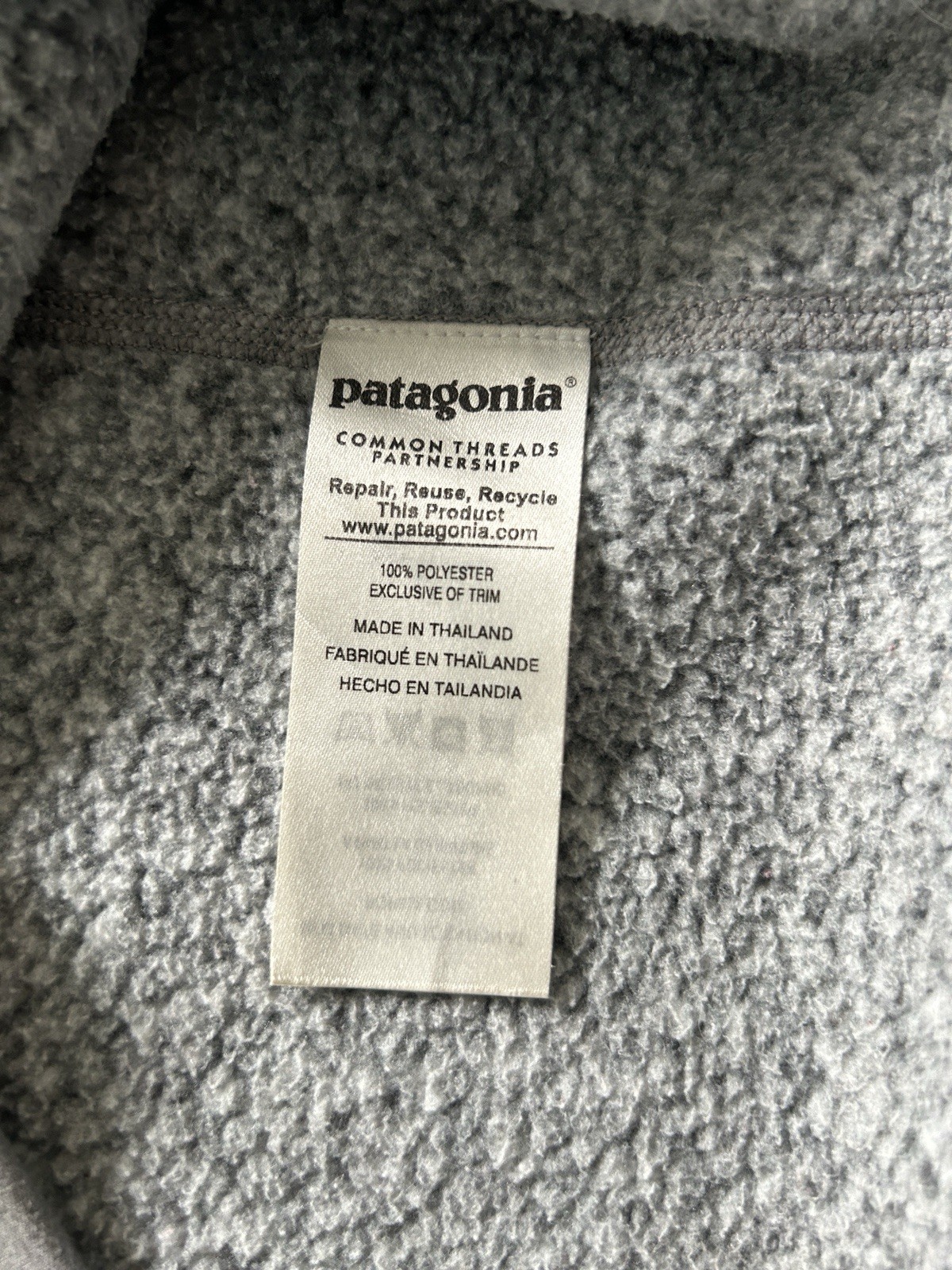 Patagonia Women’s Medium Better Sweater Heather Gray 1/4 Zip Fleece Jacket 25617 thumbnail 6
