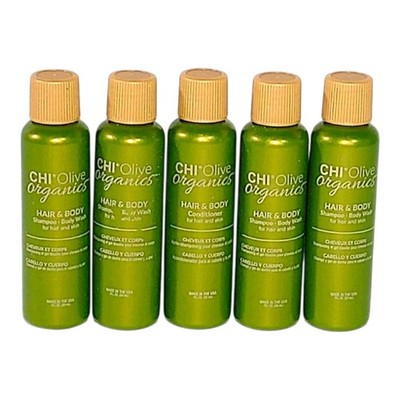 CHI Olive Organics Hair And Body Shampoo Body Wash 1 fl oz Lot of 5  Made in USA