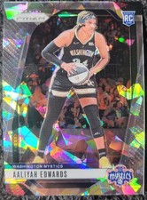 AALIYAH EDWARDS RC 2024 Panini Prizm WNBA SILVER CRACKED ICE PRIZM #70 MYSTICS 