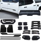 Gloss Black Exterior Panel Decor Trim Cover Accessories For Toyota Tundra 2022+