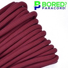 Crimson - 100 FT - 550 Paracord Rope 7 strand Parachute Cord