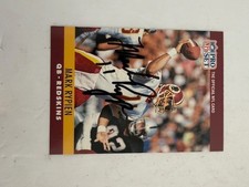 MARK RYPIEN WASHINGTON REDSKINS AUTOGRAPHED 1990 NFL PRO SET FOOTBALL CARD