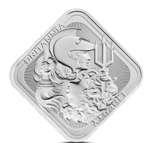 1 Oz British Britannia and Liberty .9999 Silver Bar (BU)