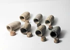 7  Civil War Relic British  made Enfield Confederate Minnie balls boxwood plugs.