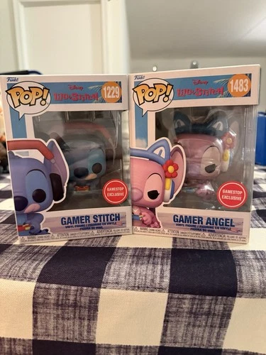 Funko Pop! Disney Lilo and Stitch - Gamer Angel & Gamer Stitch  (Exclusive) NIB