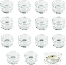 Candle Holders, Clear Tea Light Candle Holders set of 15, Small Tealight Holder