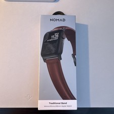 Nomad Leather Traditional Band Brown for Apple Watch 44mm 45mm 49mm