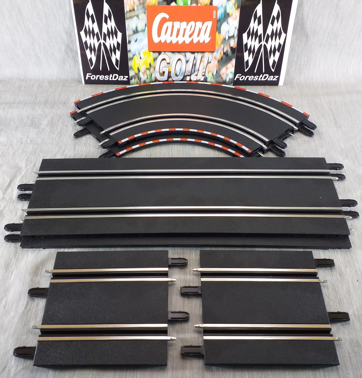 Carrera GO!!! Track Bundle Straight x4 90 Degree Curve x2 PreLoved Spares Gift