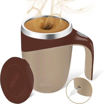 Taza de café magnética automática recargable con auto agitación 380 mililitros
