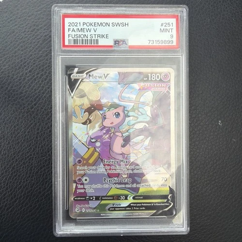 Mew V (Alternate Full Art) 251/264 Swsh08: Fusion Strike Holo PSA 9