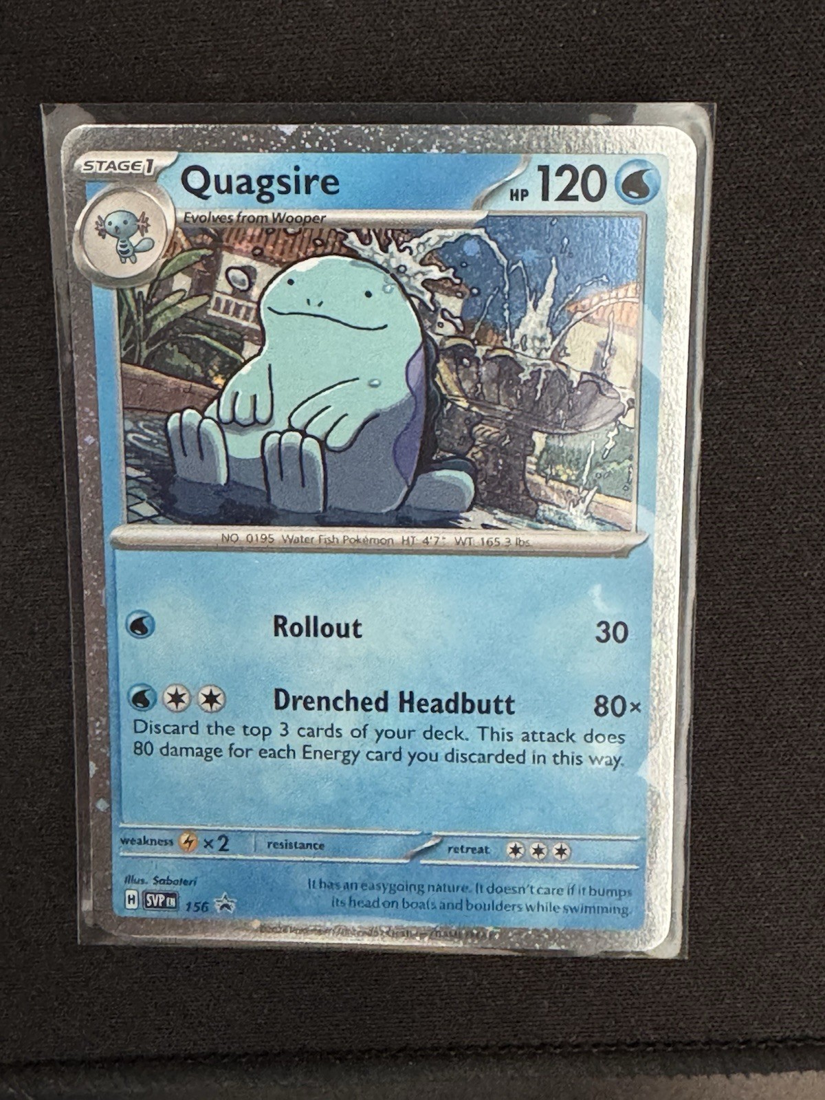 Quagsire 156 Scarlet & Violet Black Star Promo Cosmos Holo Pokemon Card TCG NM