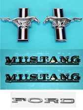 New 1965-1966 Ford Mustang Emblem Kit Running Horse Script And Fenders New 1965-1966 Ford Mustang Emblem Kit Running Horse Script And Fenders
