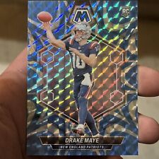 2024 Panini Mosaic - Rookies Reactive Blue Mosaic Prizm #303 Drake Maye (RC)