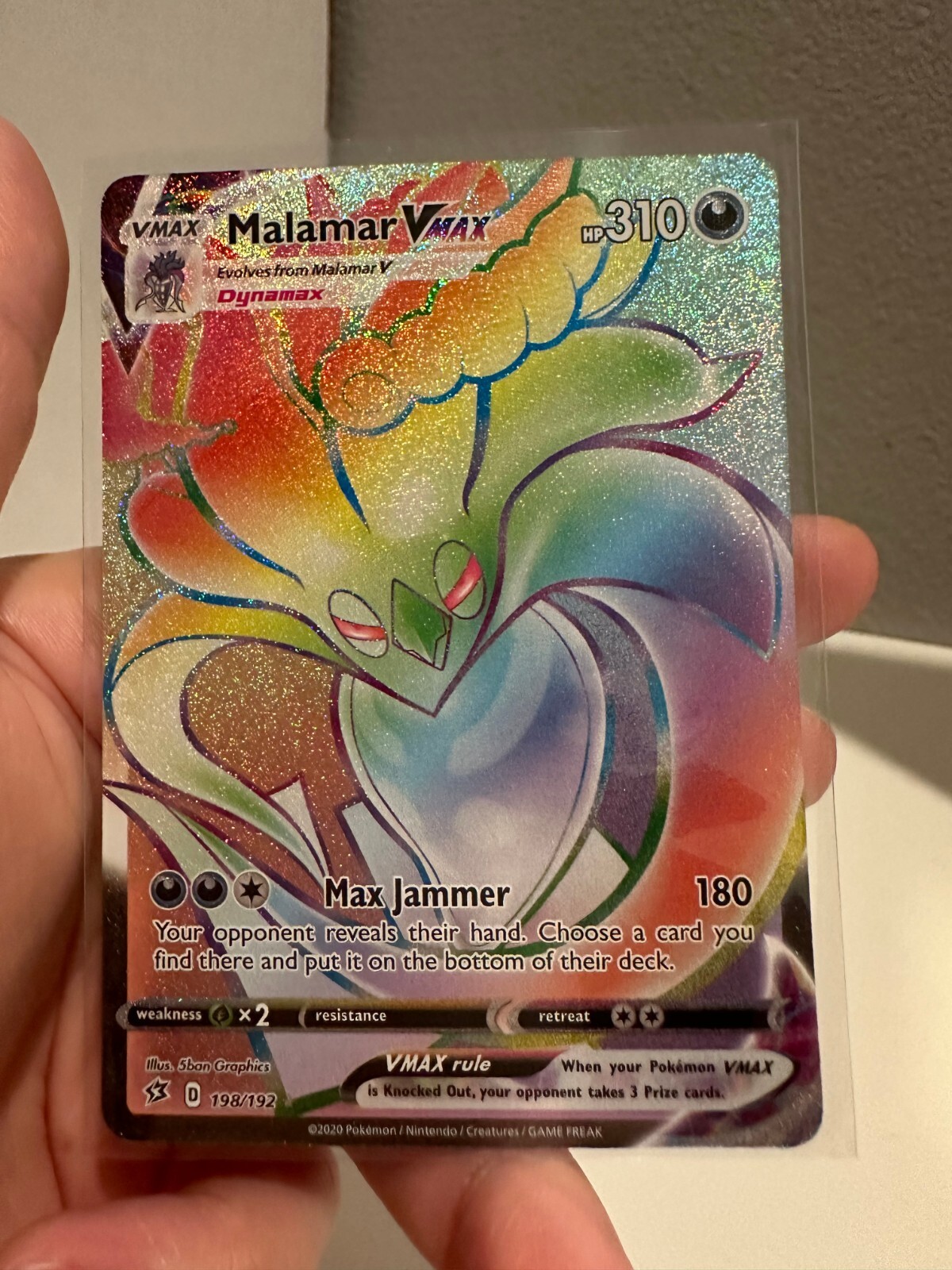 Malamar VMAX 198/192 SWSH Rebel Clash Secret Rare Full Art Pokémon NM 1207#257