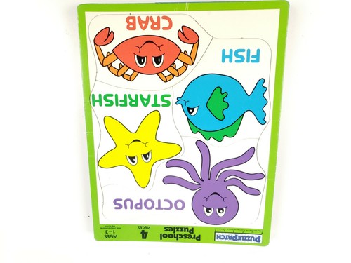8 Vintage 1992 Puzzle Patch Puzzles 4 & 5 Pieces for ages 1-3 Education - Picture 7 of 10