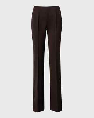 MOSCHINO Italy Brown Stretch Wool Straight Leg Pant, 42/8 US