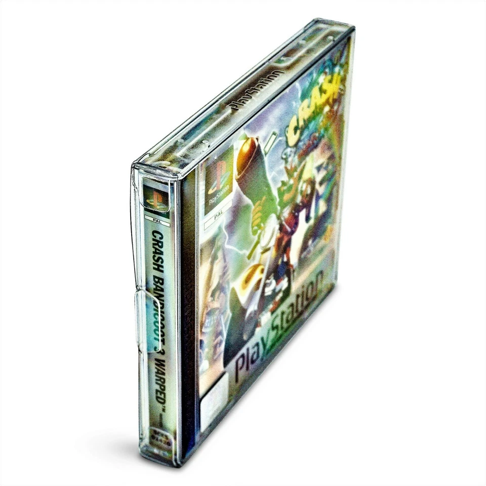 Custodie protettive Playstation 1 0,3 / 0,5 mm con / senza linguette PS1 game protectors - Immagine 2 di 4