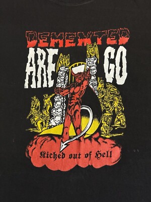 Vintage 90s Demented Are Go Kicked Out Of Hell Concert T Shirt