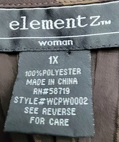 Elementz Womens Shirt Top Blouse Size 1X Brown Striped NEW - Picture 10 of 12