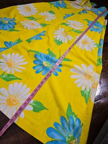 Vintage 1960s 1970s Yellow Hawaiian Floral Summer Dress - Picture 12 of 13
