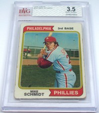 1974 Mike Schmidt Topps Base Card #283 Set Break Graded BVG 3.5 Very Good+