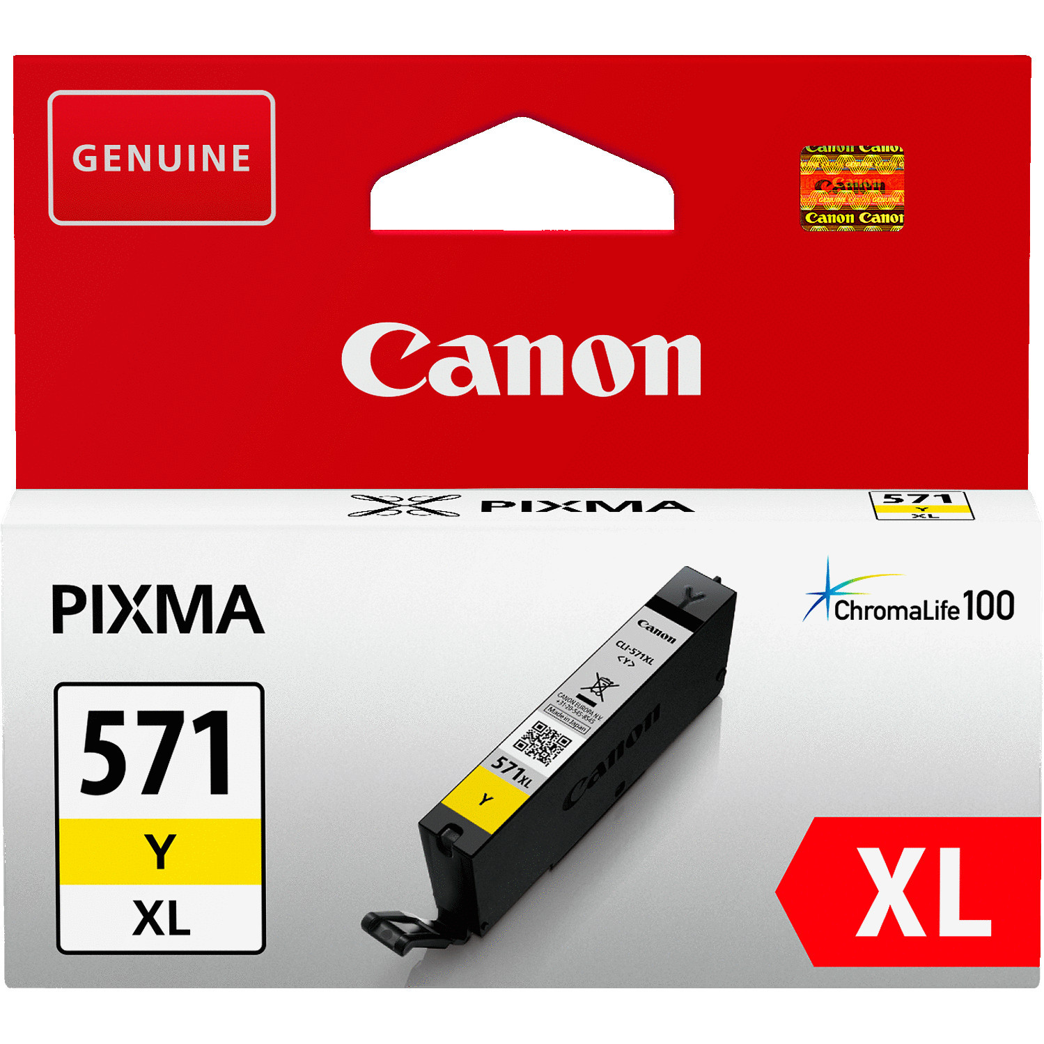 Cartouche Canon Jaune 571 XL encre CLI-571XL séchage rapide pour des photos sans bavure