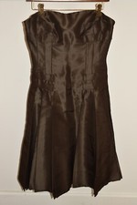 NWOT * Carolina Herrera * Dark Brown Strapless Dress Size 10
