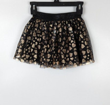 Disney Princess Black Gold Heart Tutu Tulle Skirt Dress Up Costume Holiday 2T