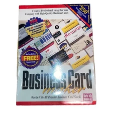 Business Cards Software - Works with Windows 3.1 & 95 - Still Sealed Free Ship!