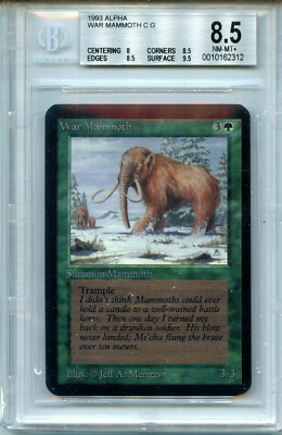 MTG Alpha War Mammoth BGS 8.5 NM-MT+ Card Magic WOTC Amricons 2312
