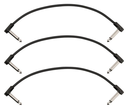 Fender Blockchain 8" Cavi Patch, Confezione da 3 Ang/Ang Nero. 0990825009 - Foto 1 di 4