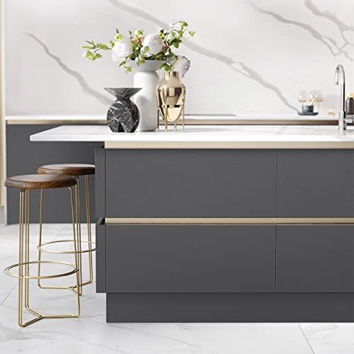 Grey Wallpaper Peel and Stick Wallpaper Thick Matte Contact 16"x78.7