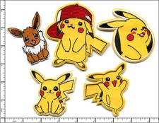 50 Pcs Embroidered Iron on Patches 5 assorted Pokemon Characters AP024pK1