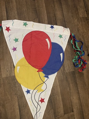 Vintage Porch Flag Party Balloons & Streamers 28 x 40 - Picture 2 of 8