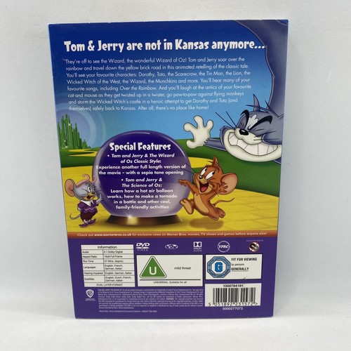 Tom & Jerry DVD Region 2 PAL Free Tracked Post Wizard Oz Robin Hood Spy Quest - Picture 5 of 7
