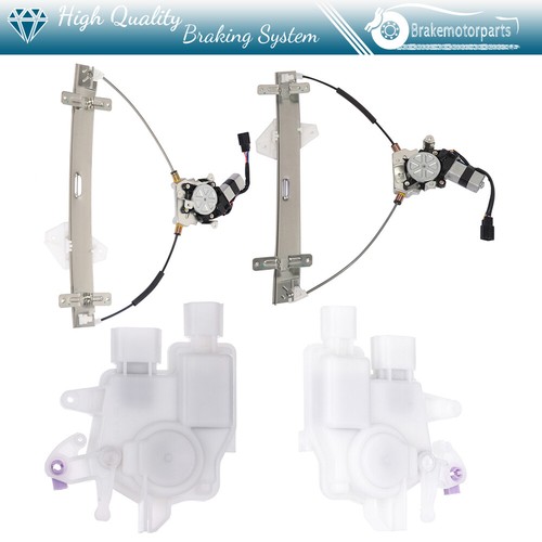 ✅2 FL & FR Door Lock Actuators w/ Power Window Regulators For 2004-2008 Acura TL