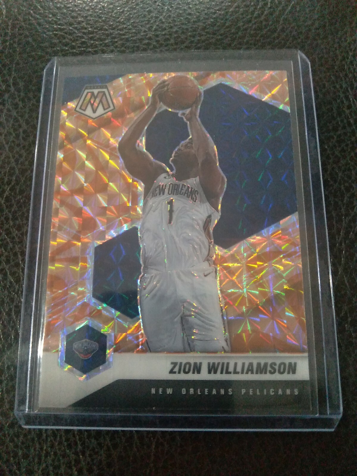 2020-21 Panini Mosaic Zion Williamson Reactive Orange #49