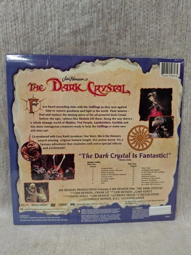 The Dark Crystal Widescreen (Laserdisc) Jim Hensen 1994 New Sealed! - Picture 2 of 2
