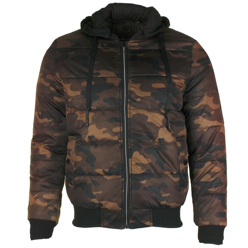 Maximos Men's Adam Zip Up Front Pocket Hooded Camouflage Jacket - Picture 3 of 19