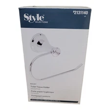 Style Selections Bailey  Wall Mount Single Post Toilet Paper Holder New Chrome