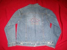 Girls Arizona Denim Stretch Jacket Princess Bling Rhinestones Size XL