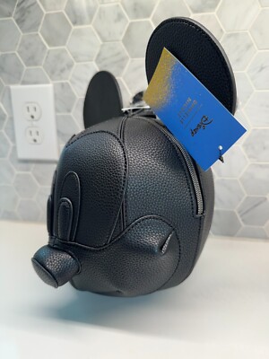 Disney Danielle Nicole Mickey Mouse Head Black 3D Crossbody
