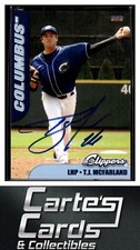 T.J. McFarland 2012  Choice Columbus Clippers #23 TTM/IP Signed Autographed