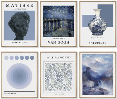 Abstract Matisse Wall Art Exhibition Posters, Vintage Art Boho Art Prints, Re...